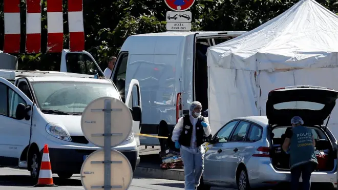 Полиция расследует место происшествия