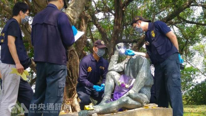 台湾知名的日本人土木技师八田与一铜像在16日被发现遭断头