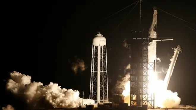 موشک از مرکز فضایی کندی در ایالت فلوریدا به فضا پرتاب شد