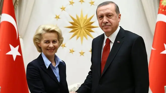 Erdogan ve Von der leyen