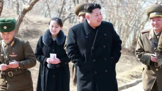 Kim Jong Un'un ve kızkardeşi (arkada) Kim Yo Jong Kış Olimpiyatları için Güney Kore'ye gidecek.