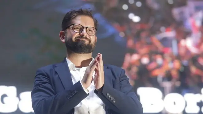 Gabriel Boric, presidente electo de Chile el 19 de diciembre de 2021 en Santiago.