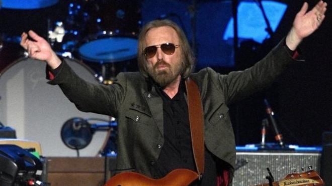 Tom Petty performs in Los Angeles on 10 February 2017