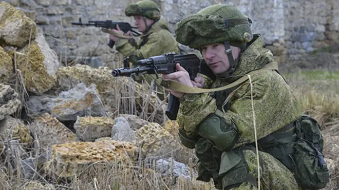 Росийские военные на учениях