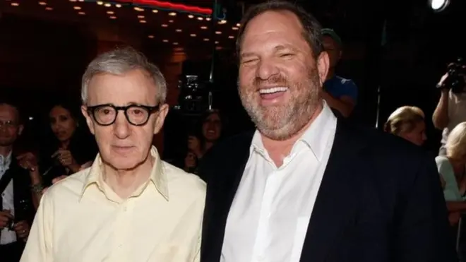 Woody Allen y Harvey Weinstein trabajaron juntos en muchas pel
