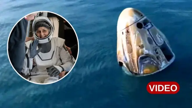 సునీతా విలియమ్స్ భూమిని చేరిన క్షణాలు