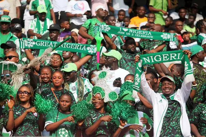 Super Eagles fans celebrate