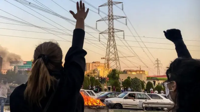 Iranians have taken to the streets to protest over the repression of women who refuse to wear the hijab 