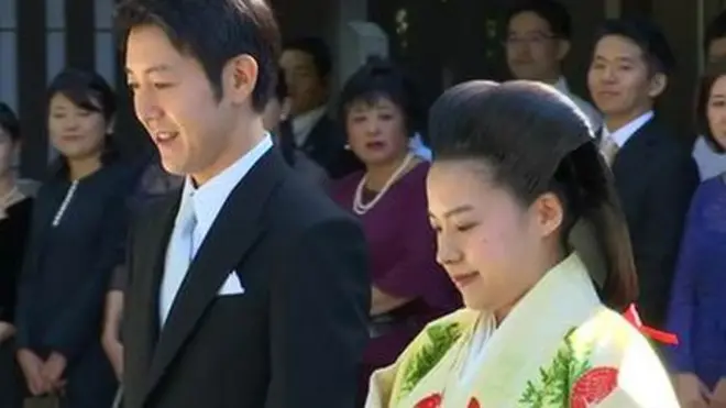 Boda de la princesa Ayako y Kei Moriya.