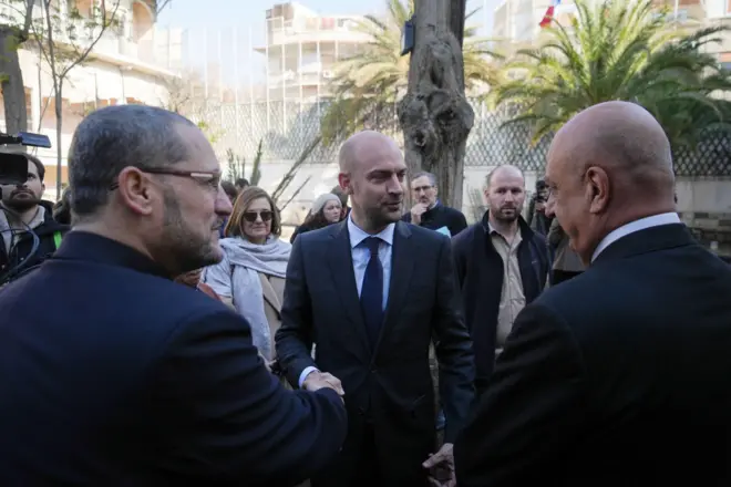 ژان نوئل بارو هنگام دیدار از سفارت فرانسه در دمشق