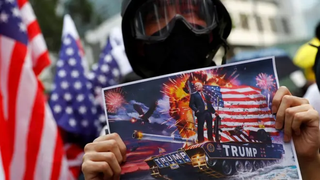 香港示威者認為可借美國之力逼使北京讓步。