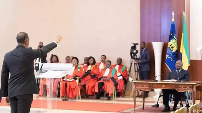 Prestation de serment des membres du gouvernement devant le Président Ali Bongo.