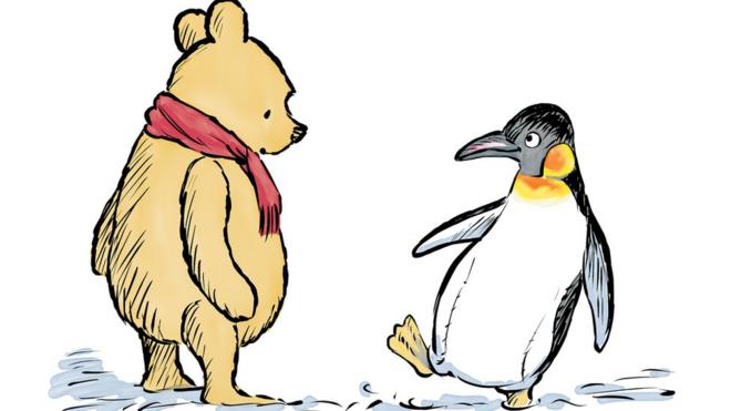 Winnie-the-Pooh and Penguin from The Best Bear in All the World