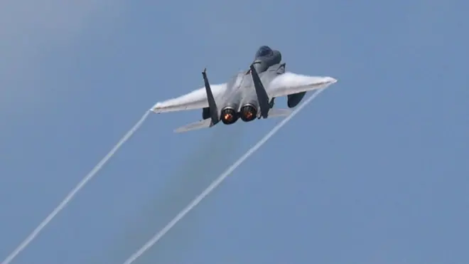 A US fighter jet in training, May 2021