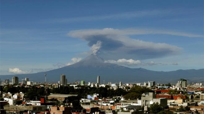 Mexican volcano Popocatépetl erupting in November