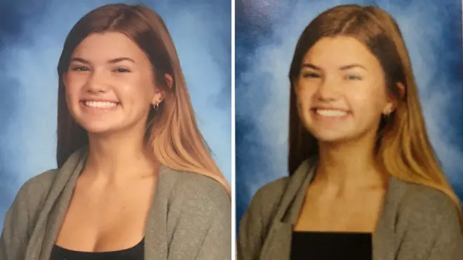 Riley was one of the students whose photo was altered