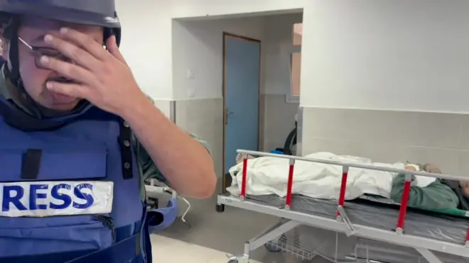 गाजास्थित अस्पतालमा बीबीसी