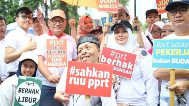 Percepatan pengesahan Rancangan Undang-Undang Perlindungan Pekerja Rumah Tangga (RUU PPRT) di Jakarta, 2023 lalu.