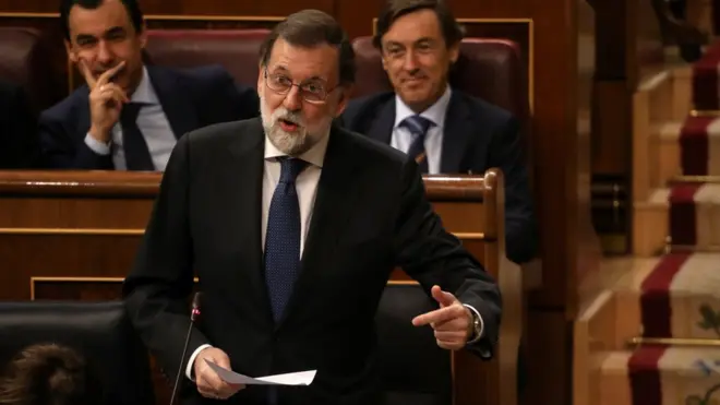 İspanya Başbakanı Mariano Rajoy parlamentoda konuştu.