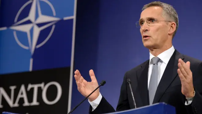 Nato Secretary-General Jens Stoltenberg says the alliance is using deterrence
