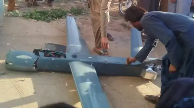 افغان طالبان کی جانب سے داغا گیا ایک ڈرون پاکستانی حدود میں گر کر تباہ ہوا تھا