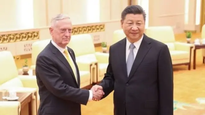 James Mattis iyo madaxweynaha Shiinaha