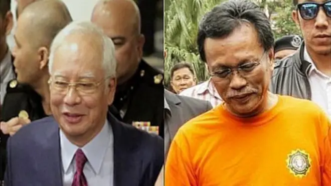 The Star Online menyandingkan foto Najib Razak dengan foto Ketua Partai Warisan Sabah Shafie Apdal ketika menghadiri sidang.