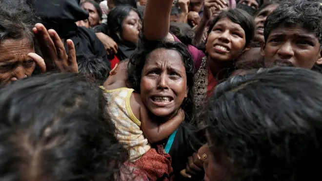 Hundreds of thousands of Rohingya Muslims fled Myanmar after a campaign of violence against them