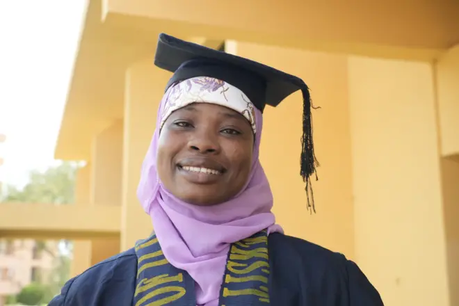 Lady smiling at the camera