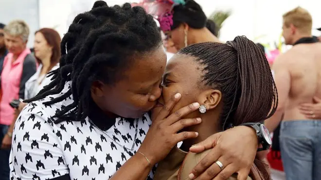 South Africa na one of few kontris for Africa wia same-sex relationship follow inside law
