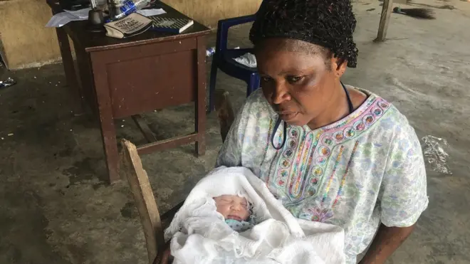 The mother of this newborn, Kafayat, had just died while giving birth due to bleeding, a common problem in Nigeria.