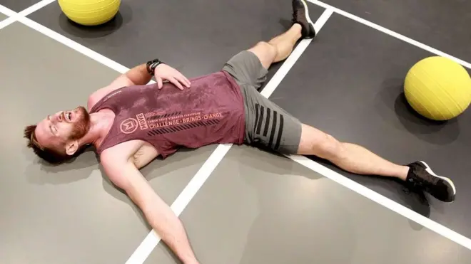 Un participante completamente agotado