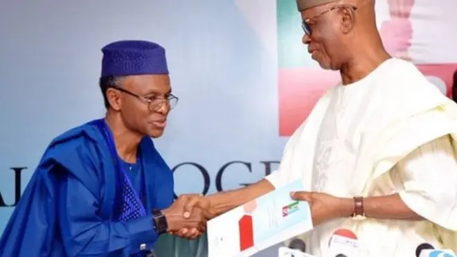 Nasir el-Rufai a gụpụtarala Onyeisi pati APC isiokwu dị na ihe nchọpụta ha mere maka ihe ndị bekee na-akpọ 'restructuring'