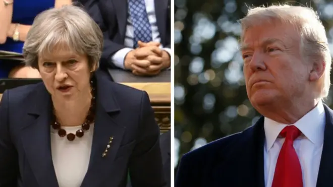 Тереза Мэй и Дональд Трамп
