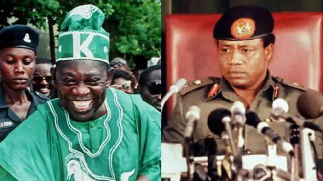 Aworan Oloogbe MKO Abiola ati Ibrahim Badamosi Babangida