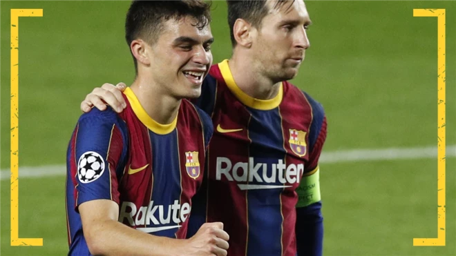 Lionel Messi and Pedri