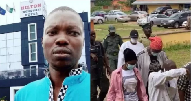 Aworan ile ẹjọ nibi ti wọn ti n gbẹjọ Timothy Adegoke