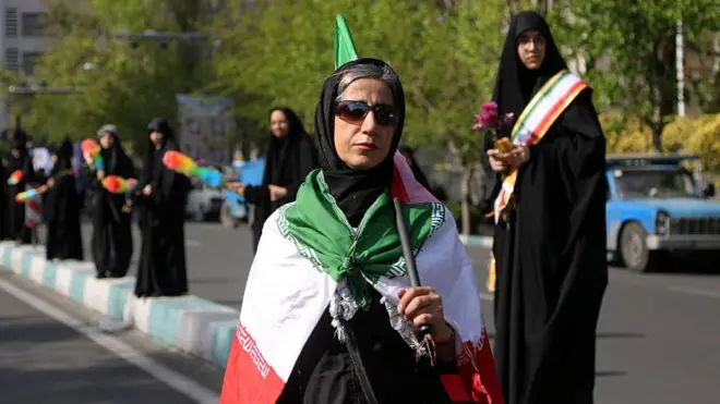 Manifestación en Teherán este martes.