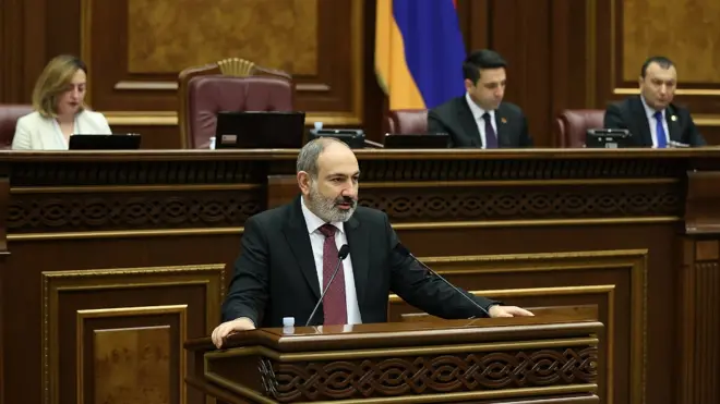 Paşinyanın Ermənistan Milli Məclisində çıxışı, 14 apr. 2021