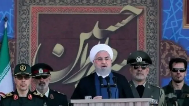 हसन रूहानी ने कहा कि विदेशी ताकतें हमेशा दुख और दर्द ही लाती हैं.