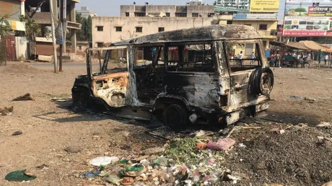 કોરેગાંવમાં થયેલી હિંસા.