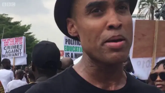 Protesters for Lagos ontop Libya mata