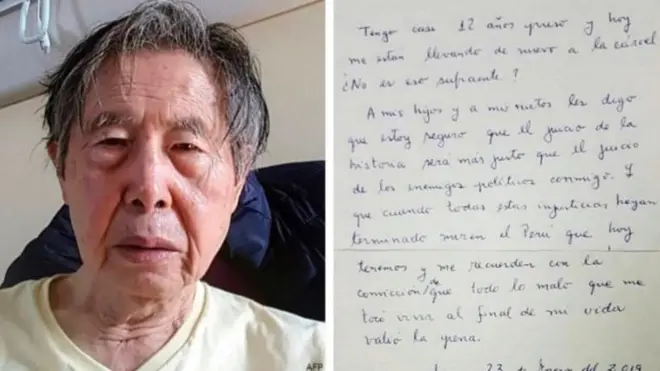 "El final de mi vida está cerca", dijo Fujimori.