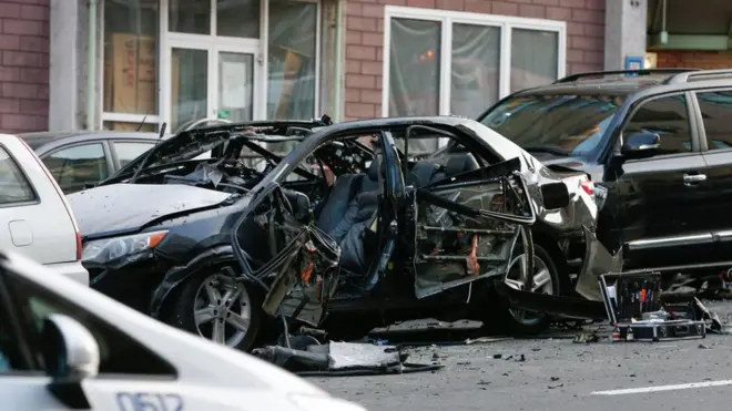 взорванный автомобиль