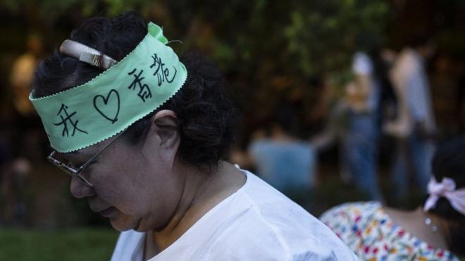 7月時，曾有人髮起母親的集會，表達要守護示威的孩子。（圖中非受訪者）