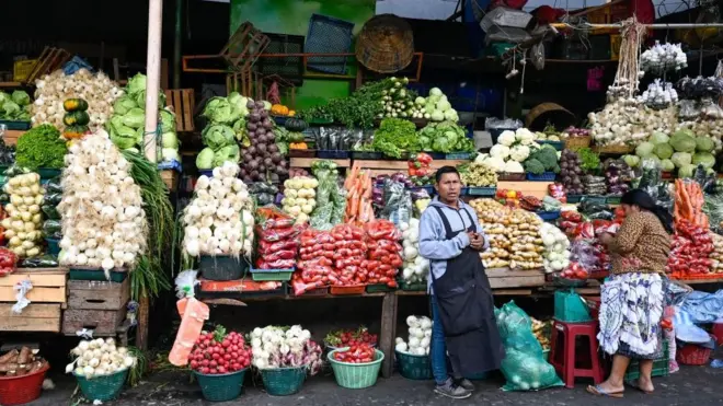 Mercado en Guatemala