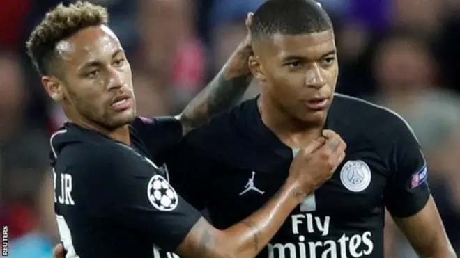Neymar na Kylian Mbappe