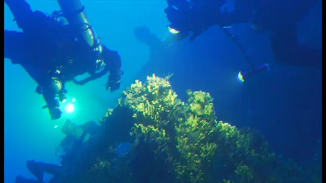 タイタニックの姉妹船　エーゲ海の沈没現場