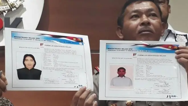 Sketsa terduga perlaku penyerang Novel Baswedan