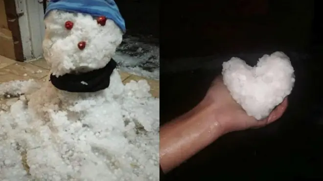 لاہور میں برف